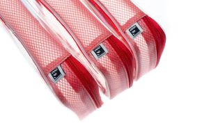 Alternative view of TPU Storage Cases - Set of 3 Red